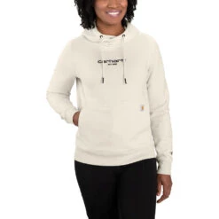'Carhartt' Women's Force® Lightweight Graphic Hoodie - Malt