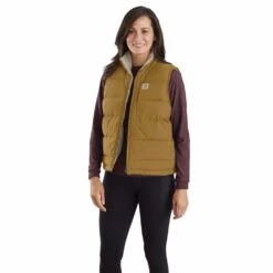 Front Page 8 'Carhartt' Women's Montana Reversible Insulated Vest - Oak Brown