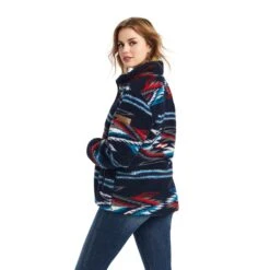 'Ariat' Women's Fleece Chimayo Jacket - Chimayo Jacquard Sherpa -Bold Basics F22 WMS WEST 10042189 back 1024x1024@2x