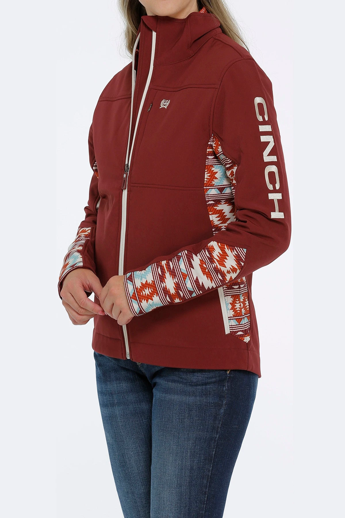 'Cinch' Women's Concealed Carry Bonded Jacket - Burgundy 4 'Cinch' Women's Concealed Carry Bonded Jacket - Burgundy - Image 4