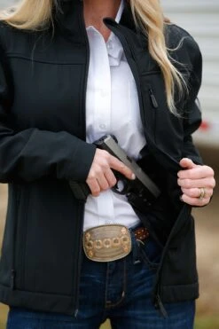 'Cinch' Women's Concealed Carry Bonded Jacket - Black -Bold Basics MAJ9866002 3 1024x1024@2x